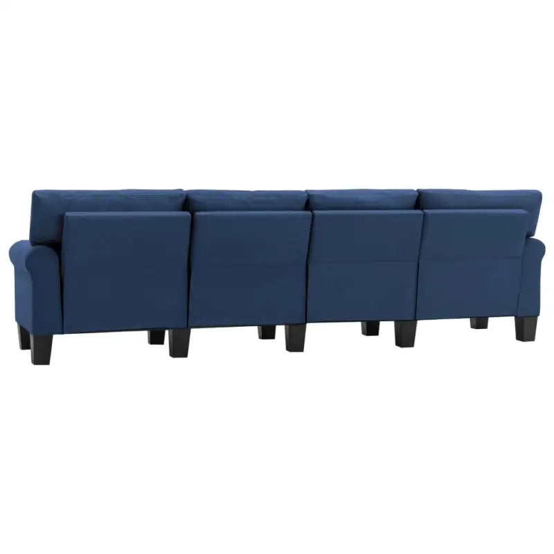 Vierzitsbank met kunststof poten voor een moderne woonkamer - Blauw / Vierzitsbank - Banken