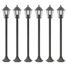 Vijfdelige tuinlampenset met PVC lampenkap en duurzame levering bevat - Brons / 6 / 1 - Buitenverlichting