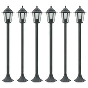 Vijfdelige tuinlampenset met PVC lampenkap en duurzame levering bevat - Buitenverlichting