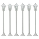 Vijfdelige tuinlampenset met PVC lampenkap en duurzame levering bevat - Wit / 6 / 1 - Buitenverlichting