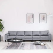 Vijfzitsbank met kunststof poten voor een moderne woonkamer - Lichtgrijs / 5-zits - Banken