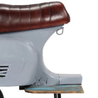 Vintage barkruk van gerecycled hout met Aziatische motor uitstraling - Grijs / 1 - Barkrukken