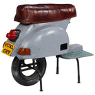 Vintage barkruk van gerecycled hout met Aziatische motor uitstraling - Grijs / 1 - Barkrukken