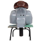 Vintage barkruk van gerecycled hout met Aziatische motor uitstraling - Grijs / 1 - Barkrukken