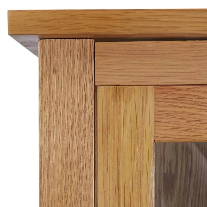 Vintage boekenkast met massief eikenhout en glazen deuren - 1 / 200 cm - Boekenkasten