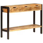 Vintage dressoir van massief gerecycled hout met stalen frame - 1 / massief mangohout - Dressoirs & buffetkasten
