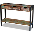 Vintage dressoir van massief gerecycled hout met stalen frame - Dressoirs & buffetkasten