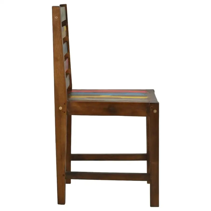 Vintage eetkamerstoelen van massief gerecycled hout voor antieke charme - Eetkamerstoelen
