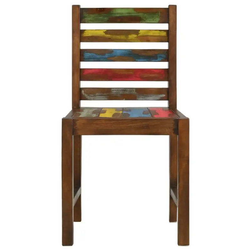 Vintage eetkamerstoelen van massief gerecycled hout voor antieke charme - Eetkamerstoelen