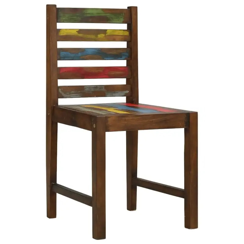 Vintage eetkamerstoelen van massief gerecycled hout voor antieke charme - Eetkamerstoelen