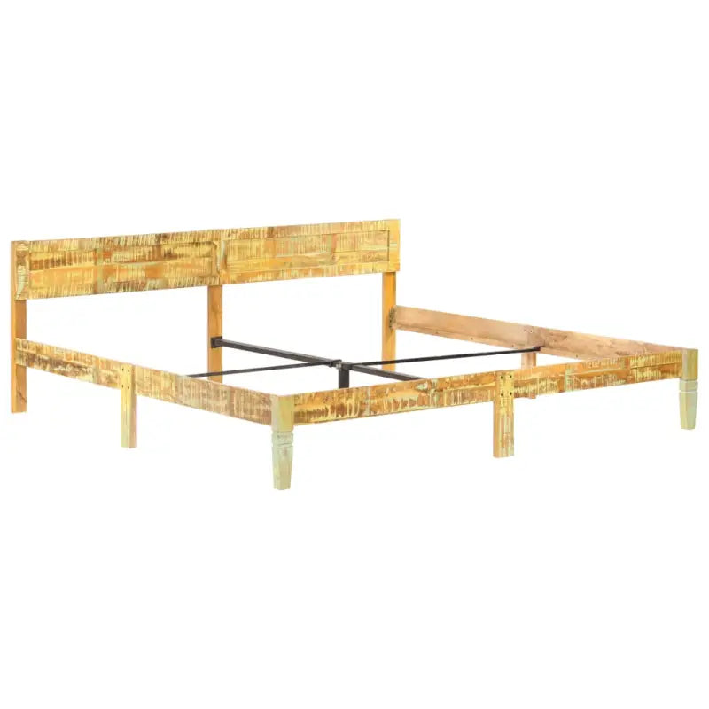 Vintage houten bedframe van massief gerecycled hout voor een authentieke slaapkamer - Bedden & bedframes