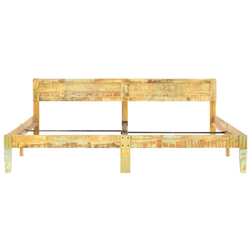 Vintage houten bedframe van massief gerecycled hout voor een authentieke slaapkamer - Bedden & bedframes