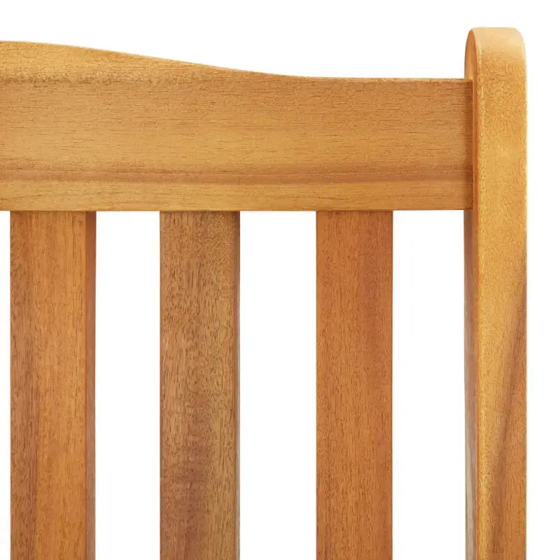 Vintage houten schommelstoel van massief acaciahout met elastische band - Tuinstoelen