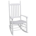 Vintage houten schommelstoel voor een elegante en tijdloze sfeer - Wit / 1 - Tuinstoelen