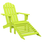 Vintage Houten Tuinstoelen met Voetenbank for Buitenruimte - Groen / 1 - Tuinstoelen