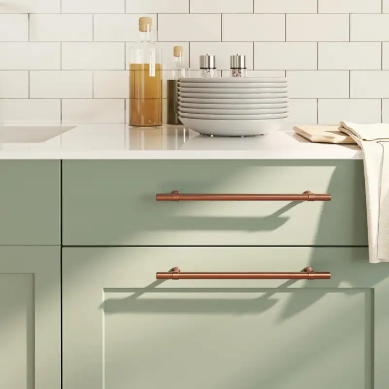 Vintage kastknoppen met geborstelde afwerking in duurzaam roestvrij staal - Brons / 224 mm / 5 - Kastknoppen