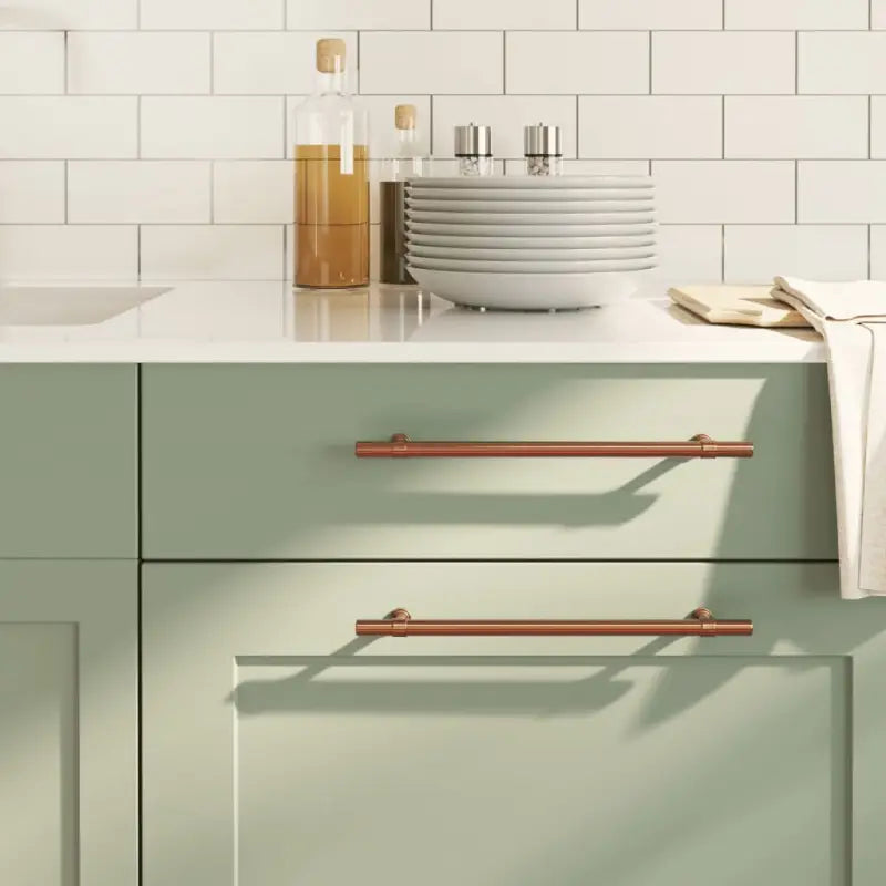 Vintage kastknoppen met geborstelde afwerking in duurzaam roestvrij staal - Brons / 224 mm / 20 - Kastknoppen