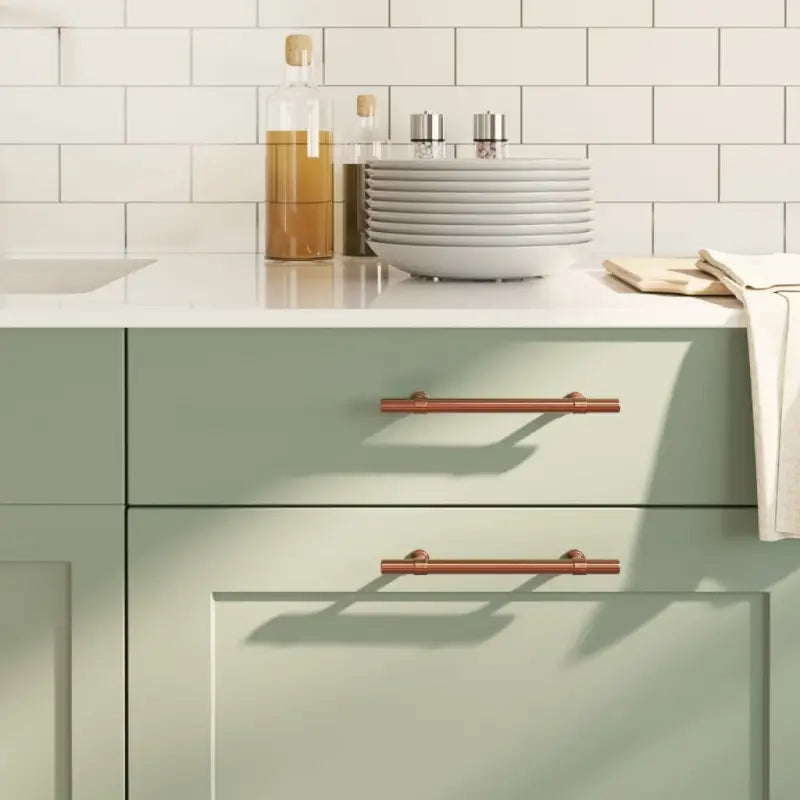 Vintage kastknoppen met geborstelde afwerking in duurzaam roestvrij staal - Brons / 128 mm / 20 - Kastknoppen