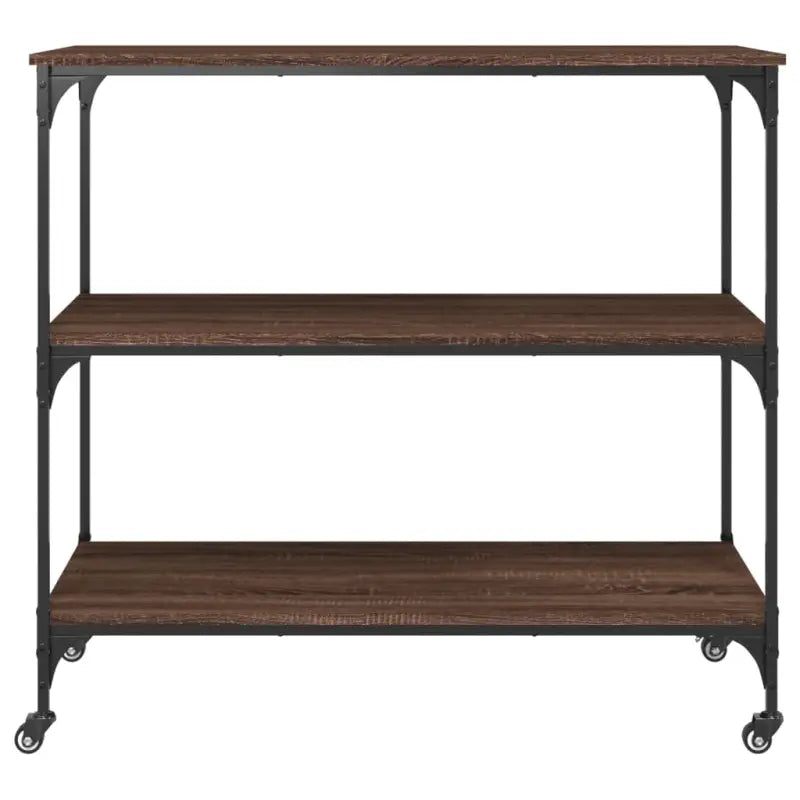 Vintage keukentrolley van bewerkt hout met extra opbergruimte - Keukentrolleys