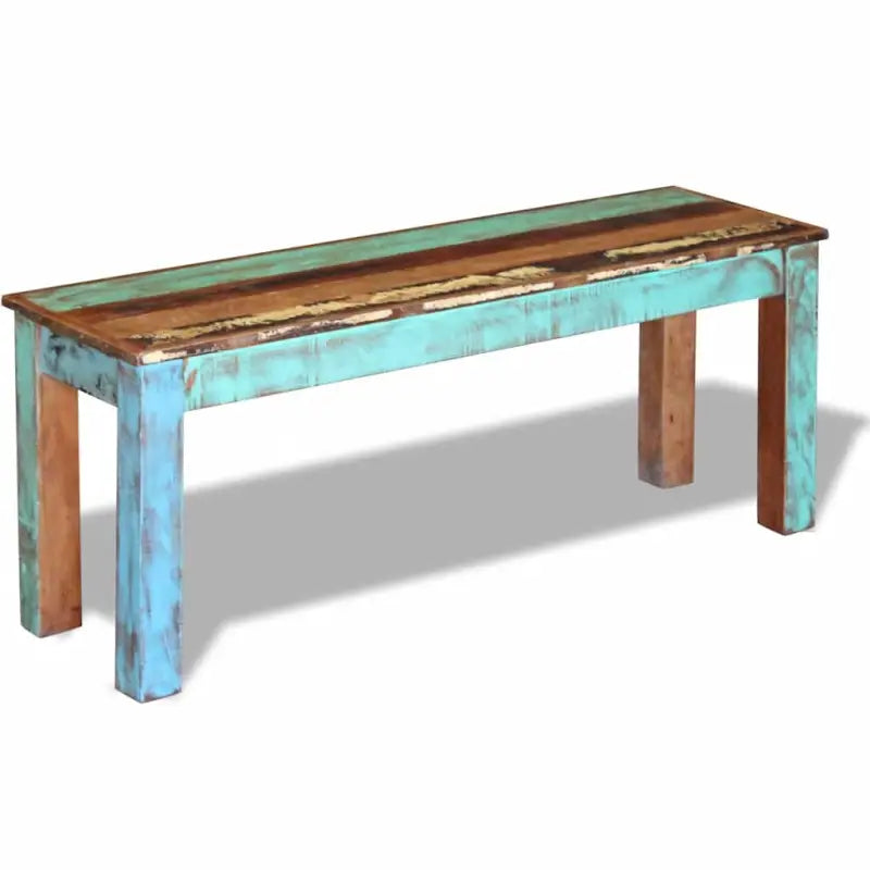 Vintage opberg- en halbankje van massief gerecycled hout - 110 x 35 x 45 cm - Opberg- & halbankjes