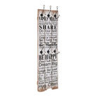 Vintage stijl kapstok met metalen haken en levering bevat - Family Rules / 1 - Kapstokken