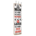 Vintage stijl kapstok met metalen haken en levering bevat - Men Ladies / 1 - Kapstokken