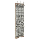 Vintage stijl kapstok met metalen haken en levering bevat - Thank You / 1 - Kapstokken