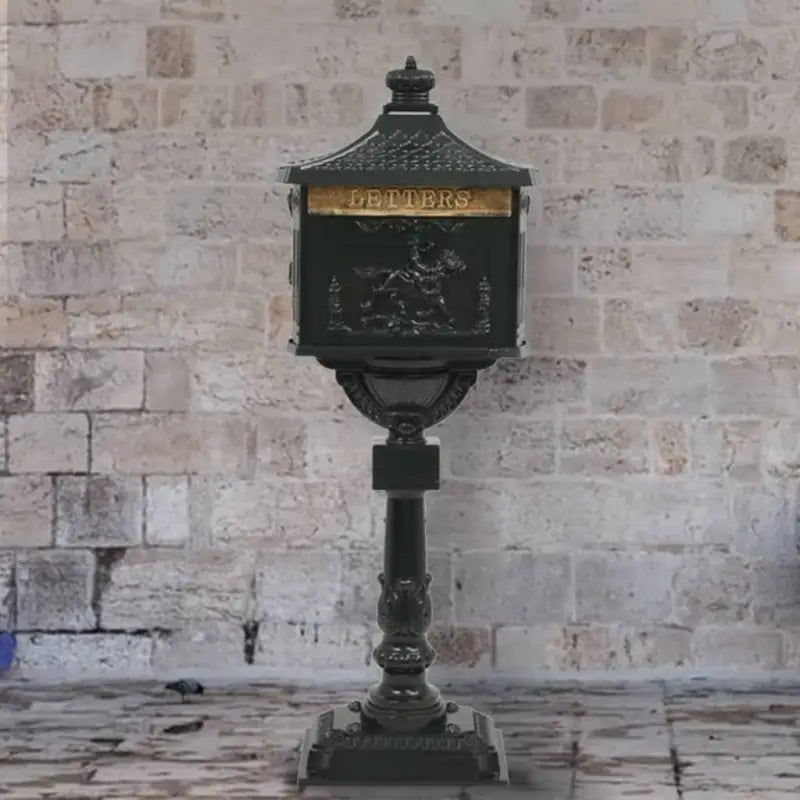 Vintage stijl staande brievenbus voor tuin of entree - Groen - Brievenbussen
