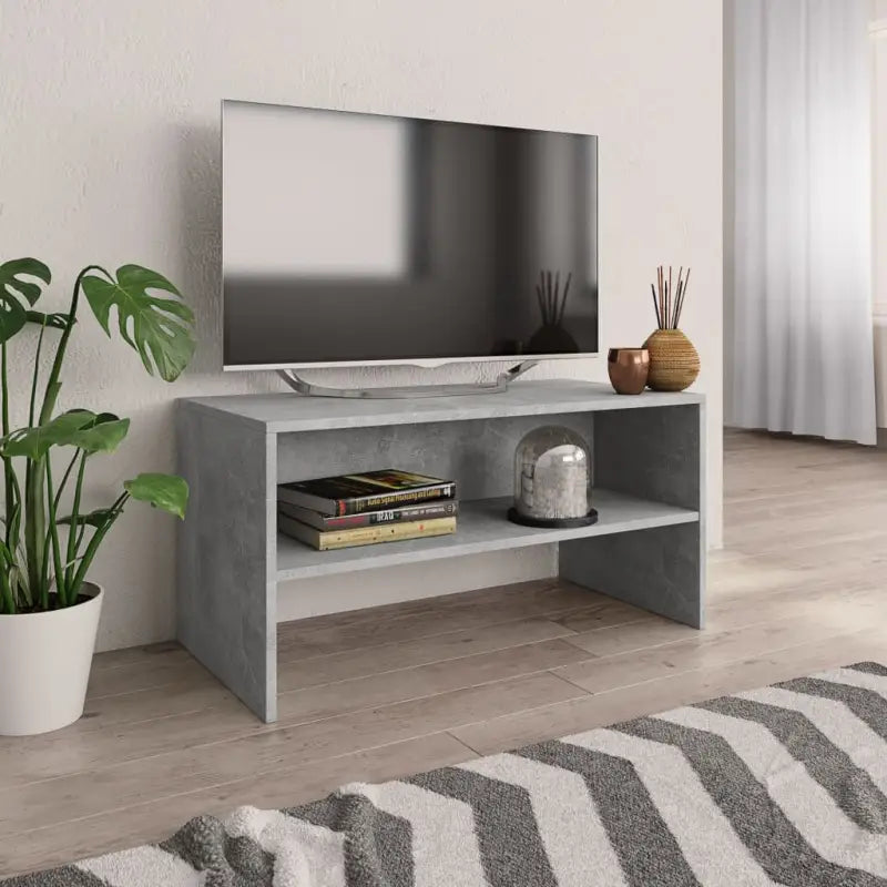 Vintage tv-meubel van bewerkt hout met open vak voor je interieur - Tv-meubels
