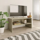 Vintage tv-meubel van bewerkt hout met open vak voor je interieur - Sonoma eiken / 1 - Tv-meubels