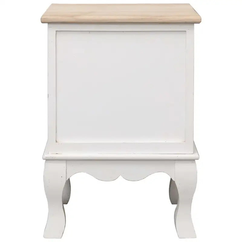 Vintagestijl houten nachtkastje van paulowniahout voor in huis en naast de bank - Nachtkastjes