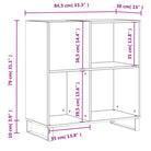 Vinylplaatkast met stevige blad en ijzeren poten van bewerkt hout - Cd- & dvd-kasten
