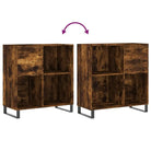 Vinylplaatkast met stevige blad en ijzeren poten van bewerkt hout - Cd- & dvd-kasten