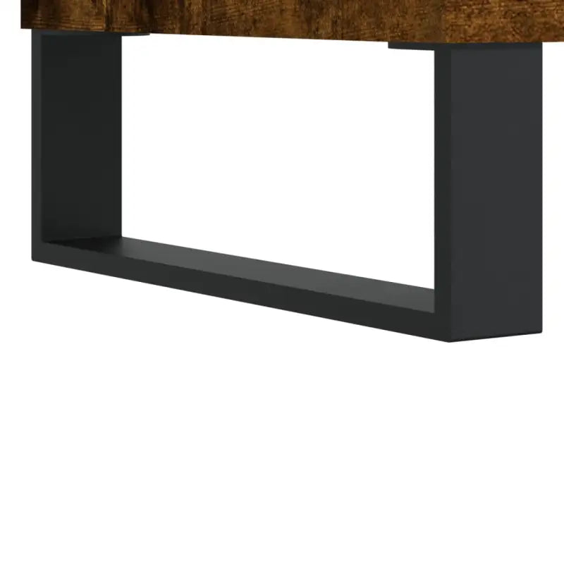 Vinylplaatkast met stevige blad en ijzeren poten van bewerkt hout - Cd- & dvd-kasten