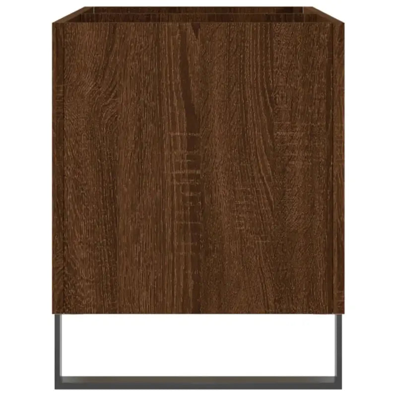 Vinylplaten kast met stevige blad en ijzeren poten van bewerkt hout - Cd- & dvd-kasten