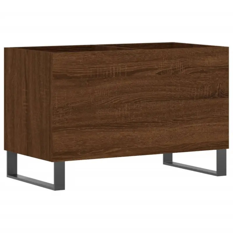Vinylplaten kast met stevige blad en ijzeren poten van bewerkt hout - Cd- & dvd-kasten