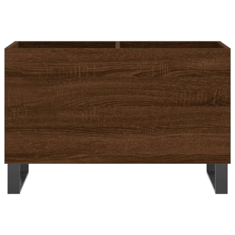 Vinylplaten kast met stevige blad en ijzeren poten van bewerkt hout - Cd- & dvd-kasten