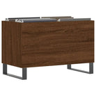 Vinylplaten kast met stevige blad en ijzeren poten van bewerkt hout - Cd- & dvd-kasten
