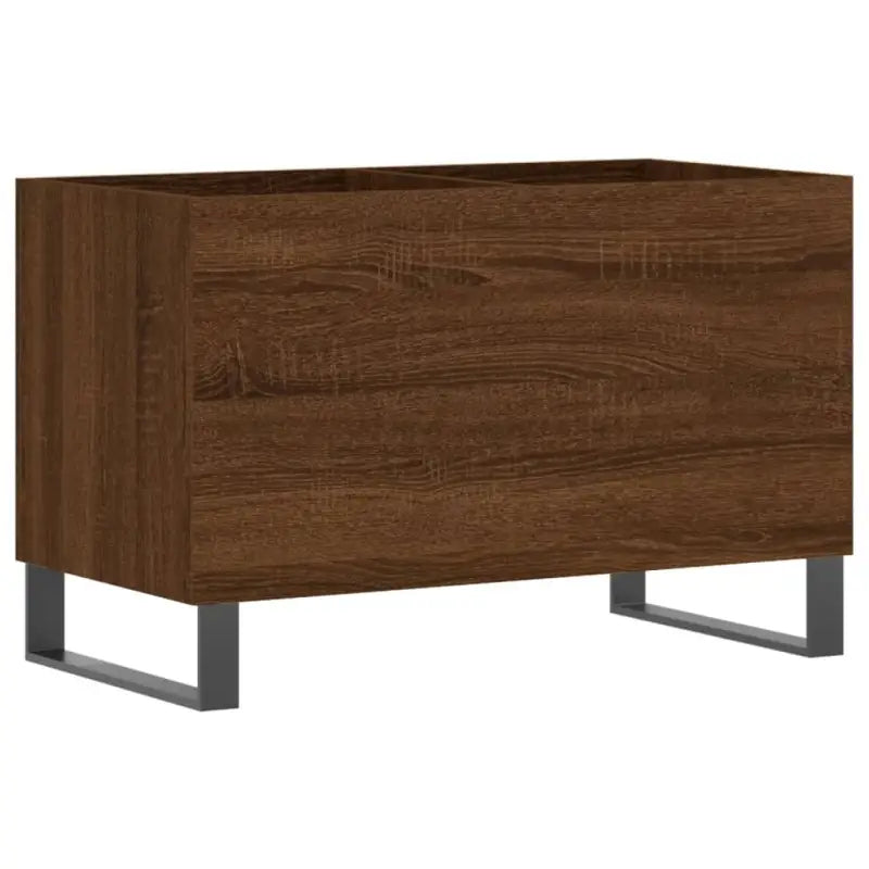 Vinylplaten kast met stevige blad en ijzeren poten van bewerkt hout - Cd- & dvd-kasten