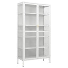Vitrinekast met gehard glas en verstelbare schappen voor stijlvolle opberging - Opbergkasten & lockerkasten