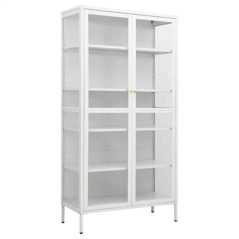 Vitrinekast met gehard glas en verstelbare schappen voor stijlvolle opberging - Opbergkasten & lockerkasten