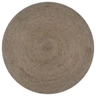 Vloerkleden van gevlochten jute voor een natuurlijke uitstraling - Grijs / 120 cm - Vloerkleden