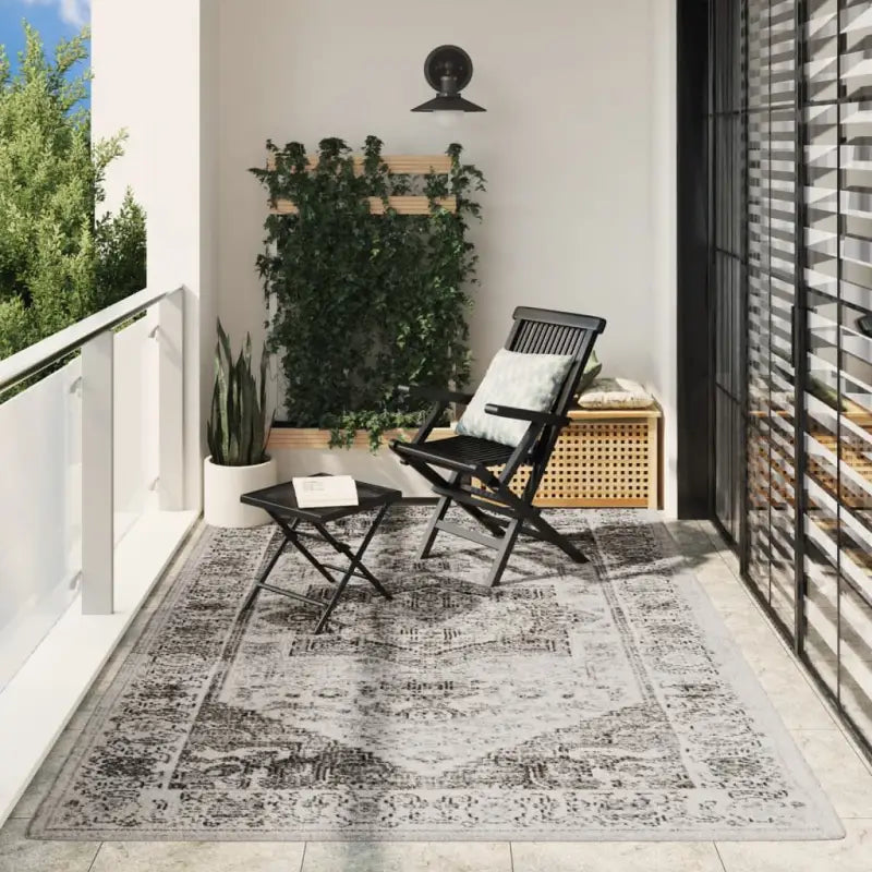 Vloerkleed in vintage stijl eenvoudig schoon en zonder schadelijke stoffen - Grijs / 200 x 280 cm - Vloerkleden