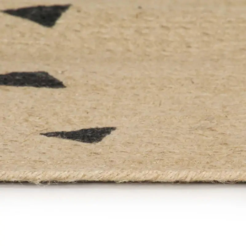 Vloerkleed met driehoek print van gevlochten jute voor een natuurlijke look - Vloerkleden