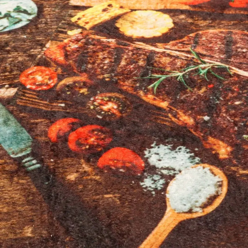 Vloerkleed met levendige kleuren en zacht fluweel voor de keuken - Vloerkleden