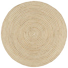 Vloerkleed met spiraal ontwerp van gevlochten jute voor een natuurlijke uitstraling - Wit / 90 cm - Vloerkleden