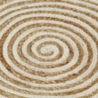 Vloerkleed met spiraal ontwerp van gevlochten jute voor een natuurlijke uitstraling - Vloerkleden