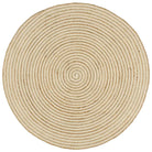 Vloerkleed met spiraal ontwerp van gevlochten jute voor een natuurlijke uitstraling - Wit / 120 cm - Vloerkleden