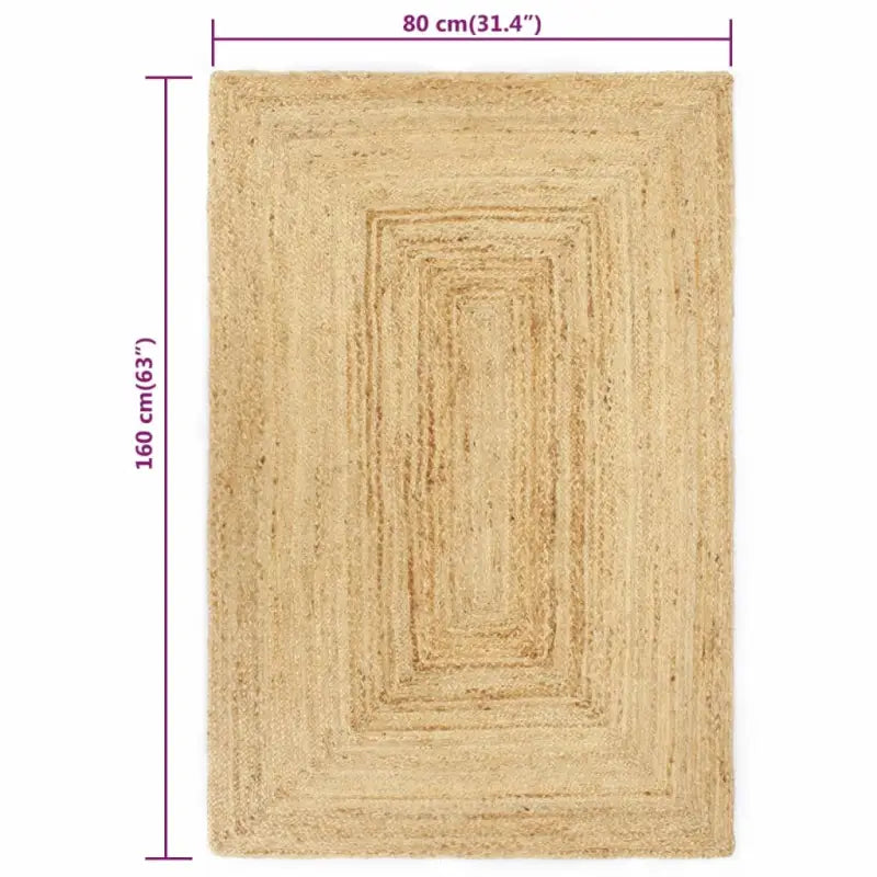 Vloerkleed van gevlochten jute voor een natuurlijke interieurstijl - Vloerkleden