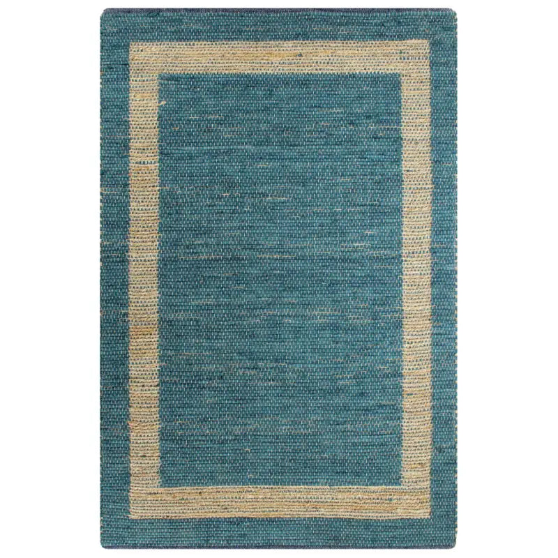 Vloerkleed van gevlochten jute voor een natuurlijke uitstraling - Blauw / 160 x 230 cm - Vloerkleden